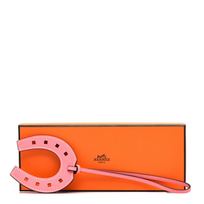 Hermes Swift Paddock Horseshoe Bag Charm Rose Ete 4 of 4