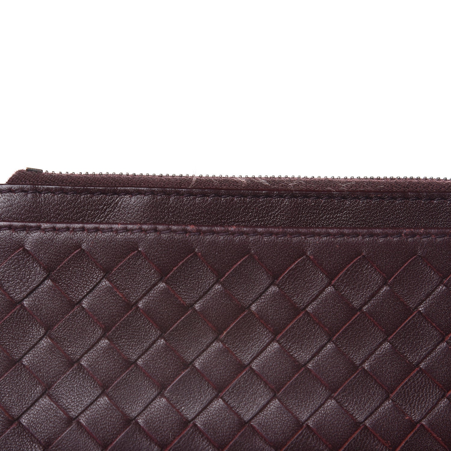 Bottega Veneta Nappa Intrecciato Zip Card Case Dark Barolo China Red 9 of 10
