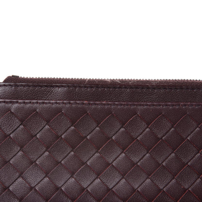 Bottega Veneta Nappa Intrecciato Zip Card Case Dark Barolo China Red 9 of 10