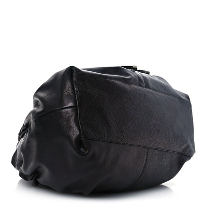 Burberry Calfskin Warrior Hobo Black 4 of 14