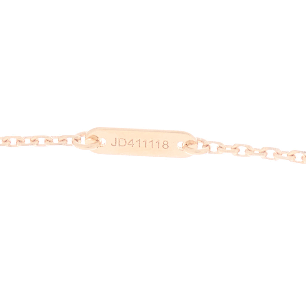18K Rose Gold Carnelian Sweet Alhambra Pendant Necklace