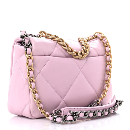 Chanel Lambskin Quilted Medium Chanel 19 Flap Light Pink 3 of 10