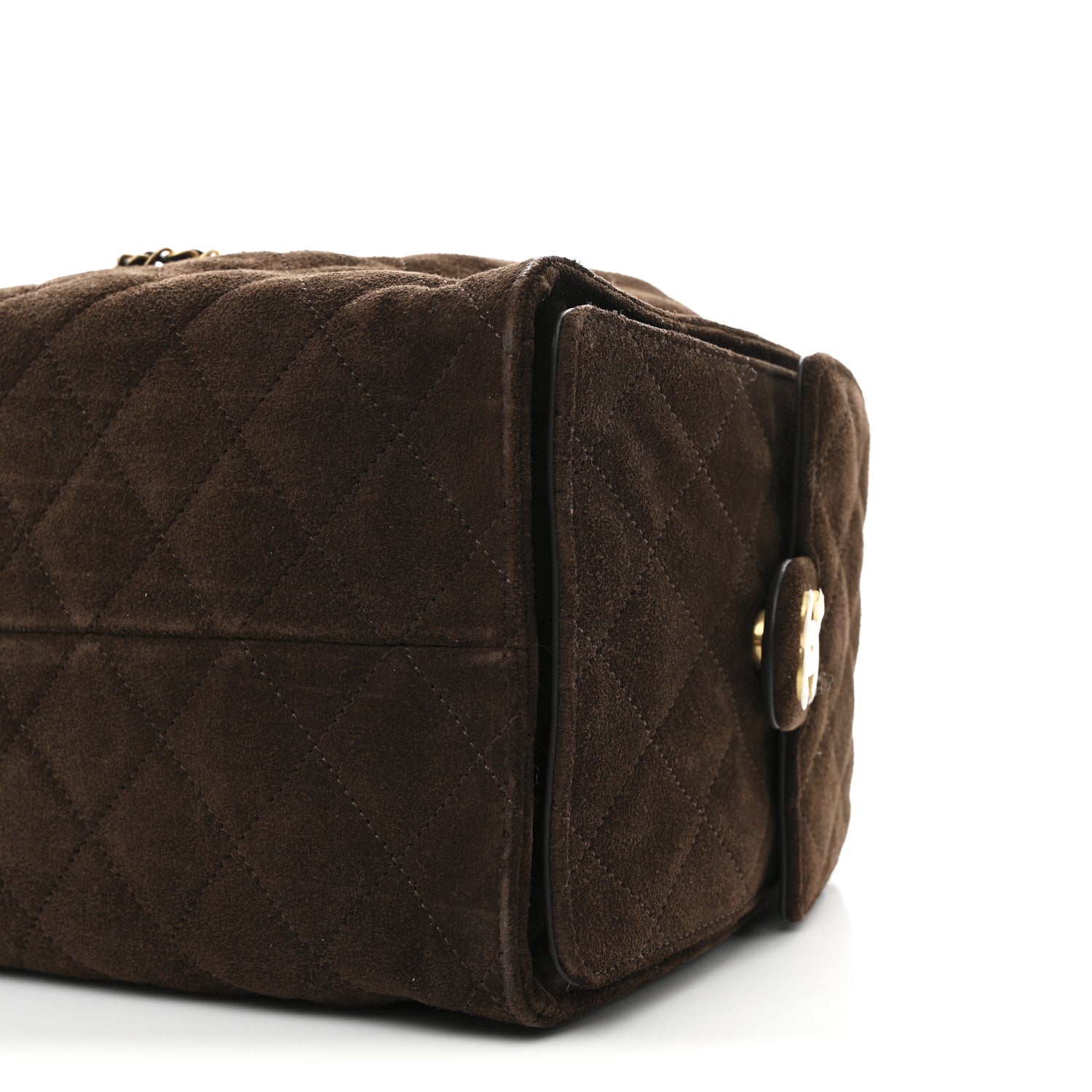 Chanel Suede Quilted Medium Chanel 25 Handbag Dark Brown 12 of 13