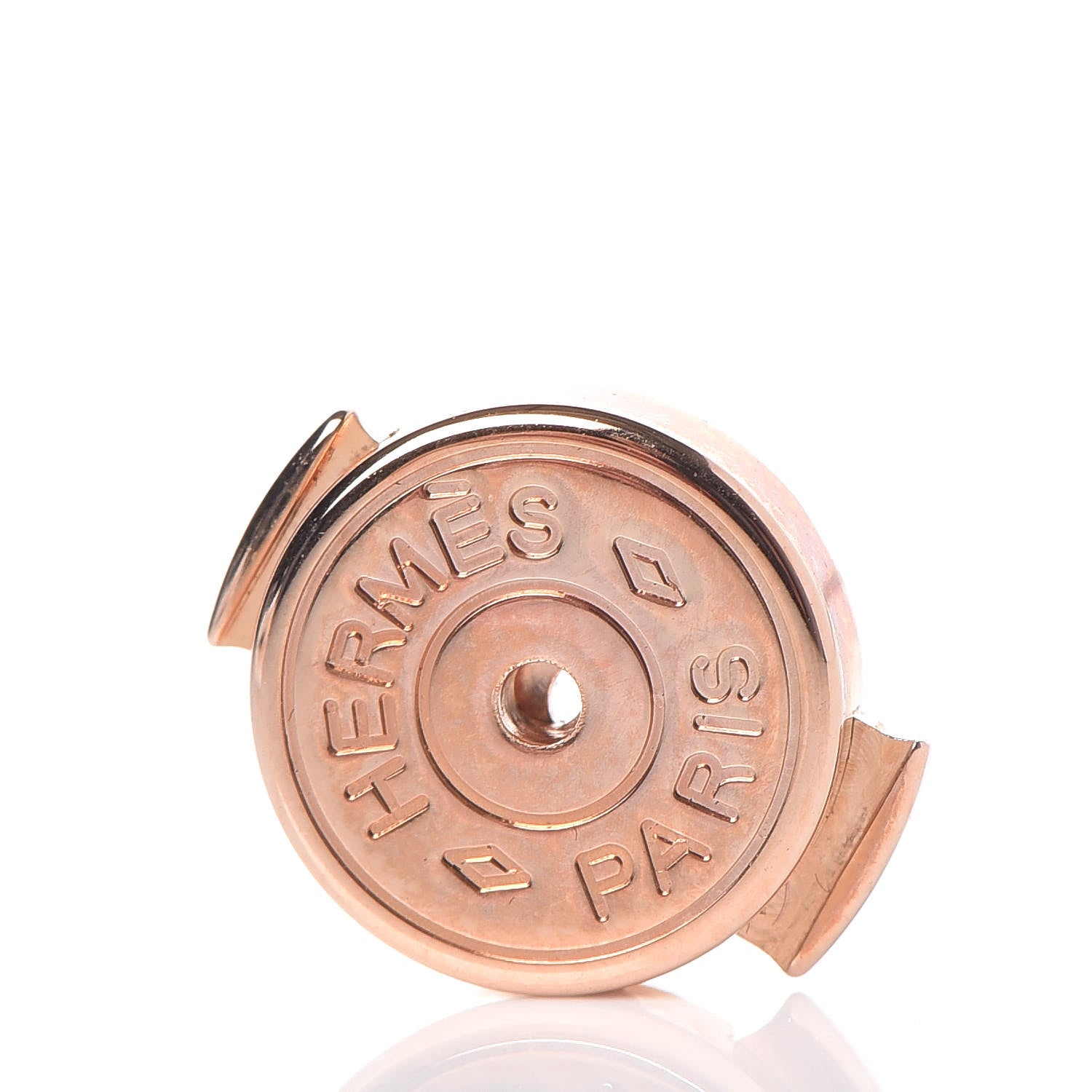 Hermes Rose Gold Lacquered Farandole Drop Earrings Orange Fonce 4 of 5