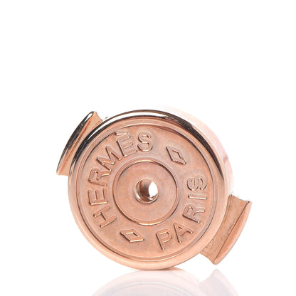 Hermes Rose Gold Lacquered Farandole Drop Earrings Orange Fonce 4 of 5