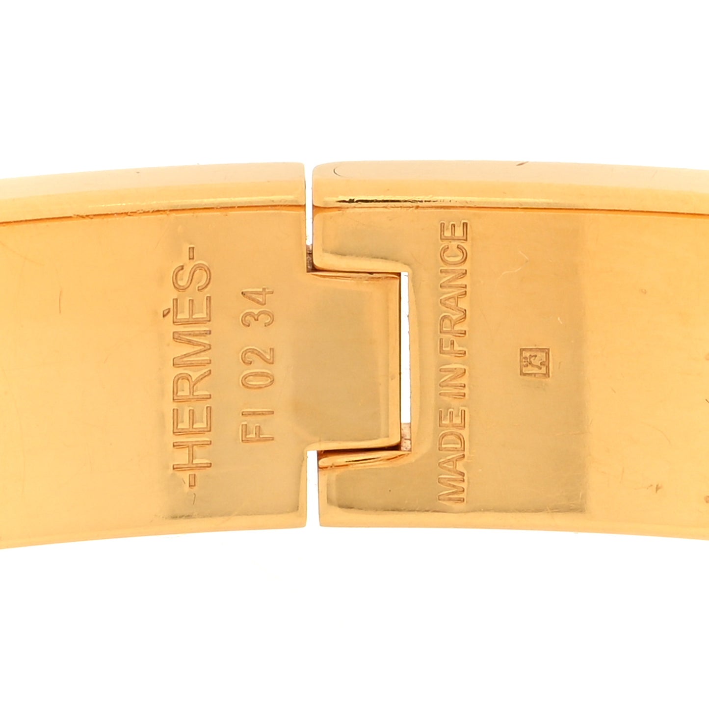 Enamel Narrow Clic Clac H Bracelet PM White