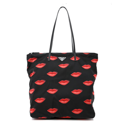 Prada Tessuto Nylon Lips Tote Black 1 of 10