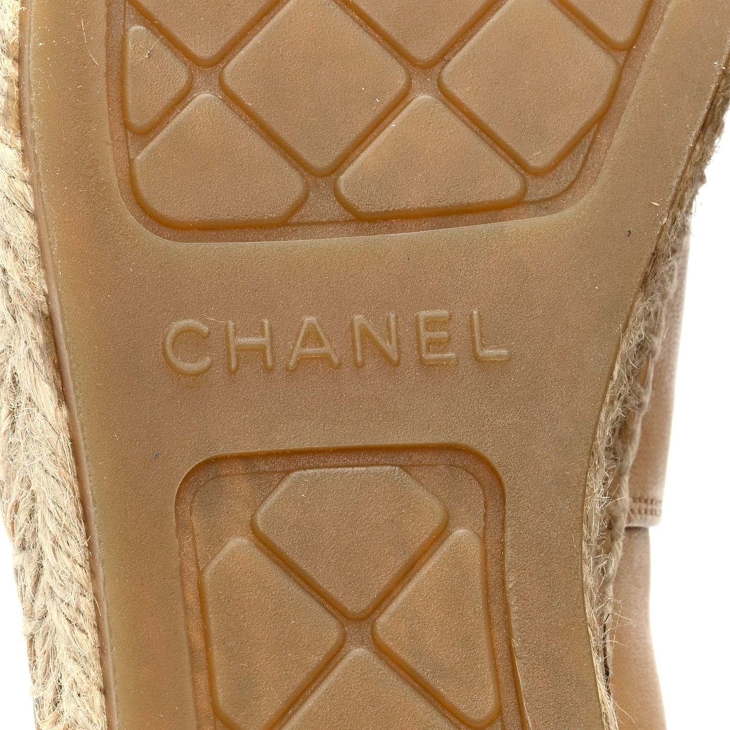 Lambskin CC Espadrilles 38 Beige Black