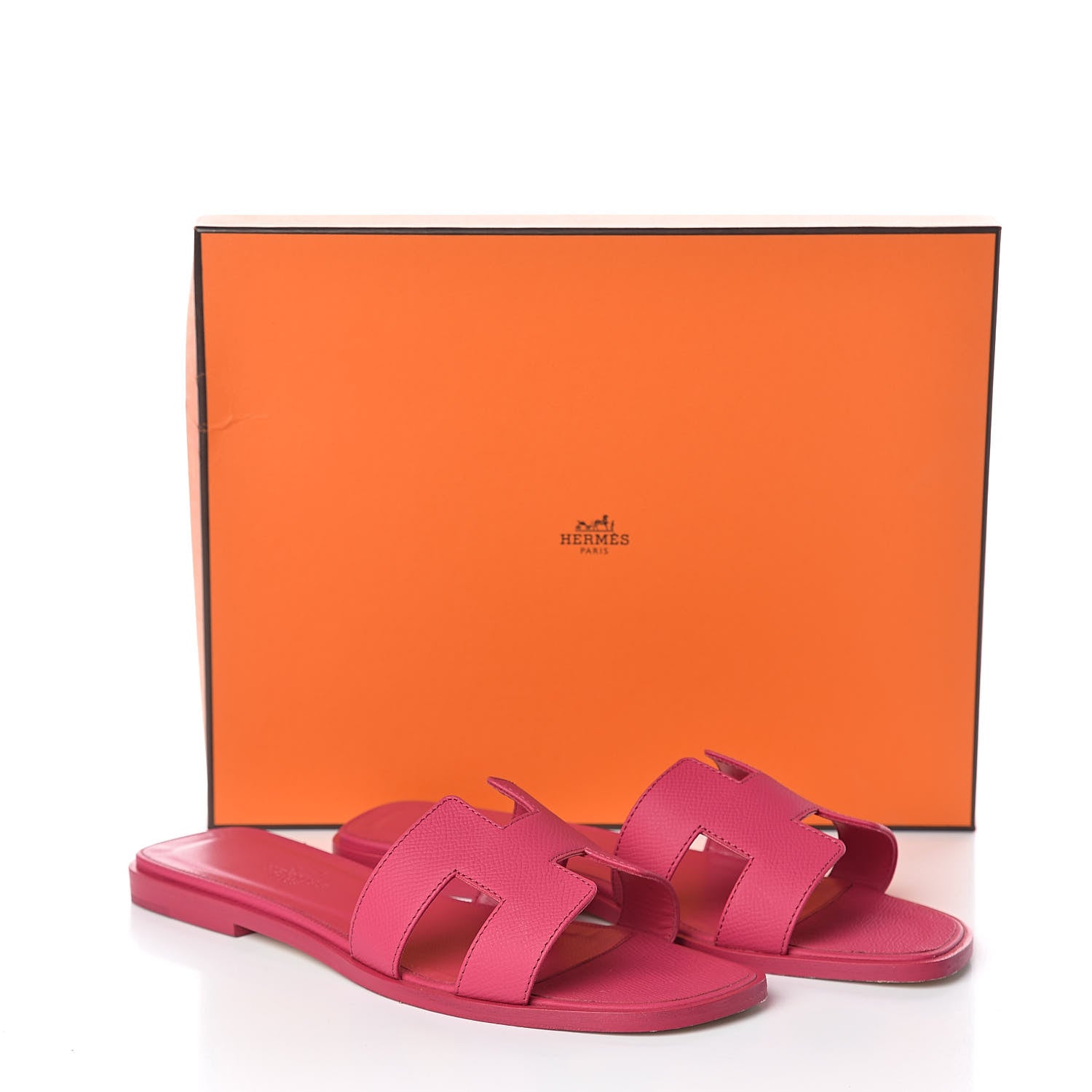 Hermes Epsom Oran Sandals 37 Rouge Azalee 8 of 8