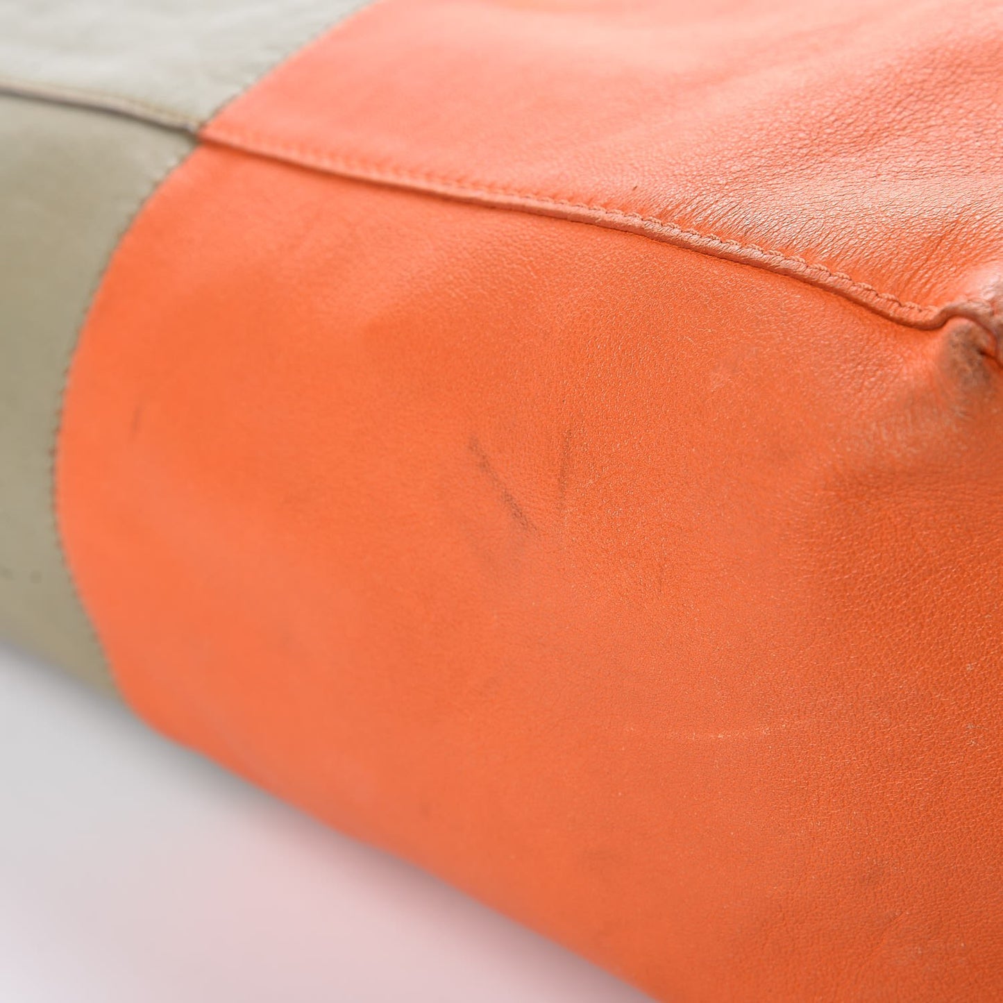 Lambskin Bi-Cabas Fluo Peach