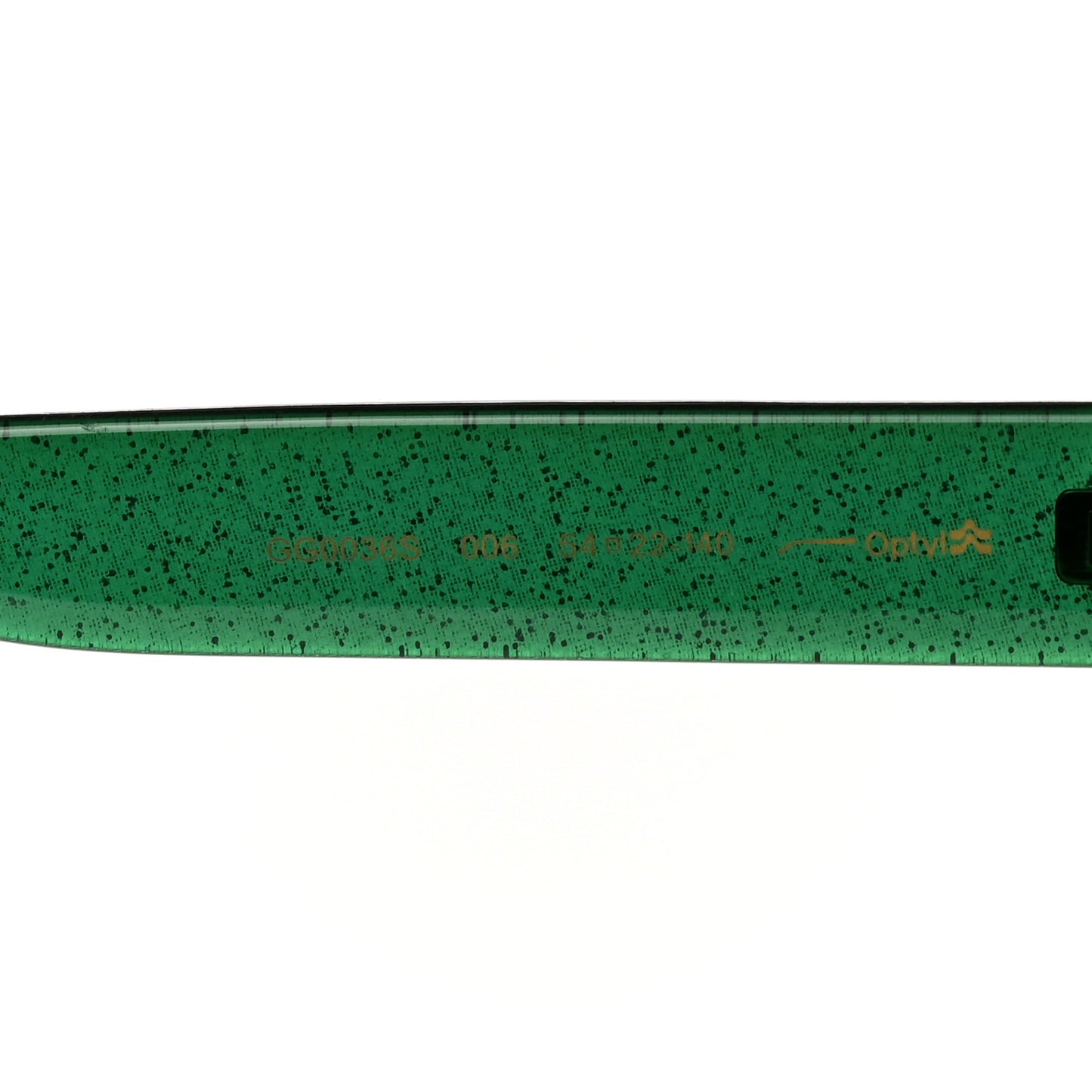 Acetate Square Frame Sunglasses GG0036S Glitter Green