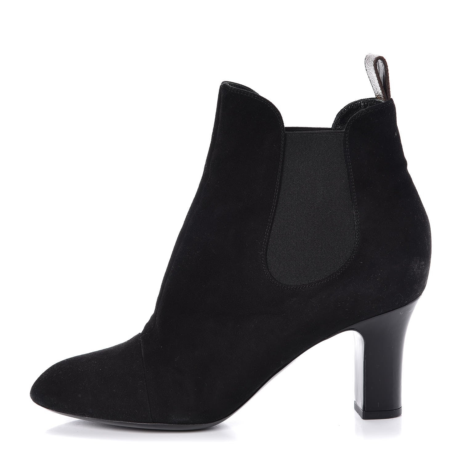 Louis Vuitton Suede Monogram Uniformes Cap Toe Chelsea 75mm Ankle Boots 39 Black 1 of 7