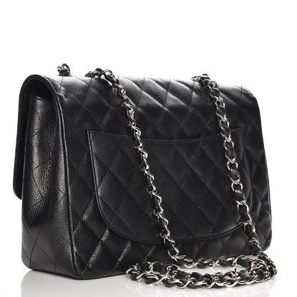 Chanel Caviar Quilted Jumbo Single Flap Black 3 of 7