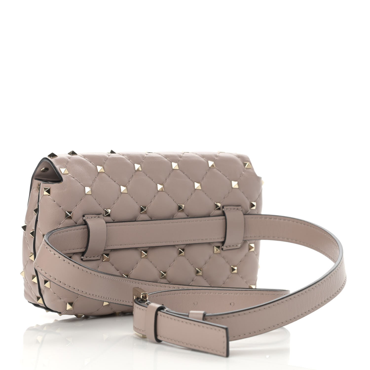 Valentino Garavani Lambskin Rockstud Spike Belt Bag Poudre 2 of 10