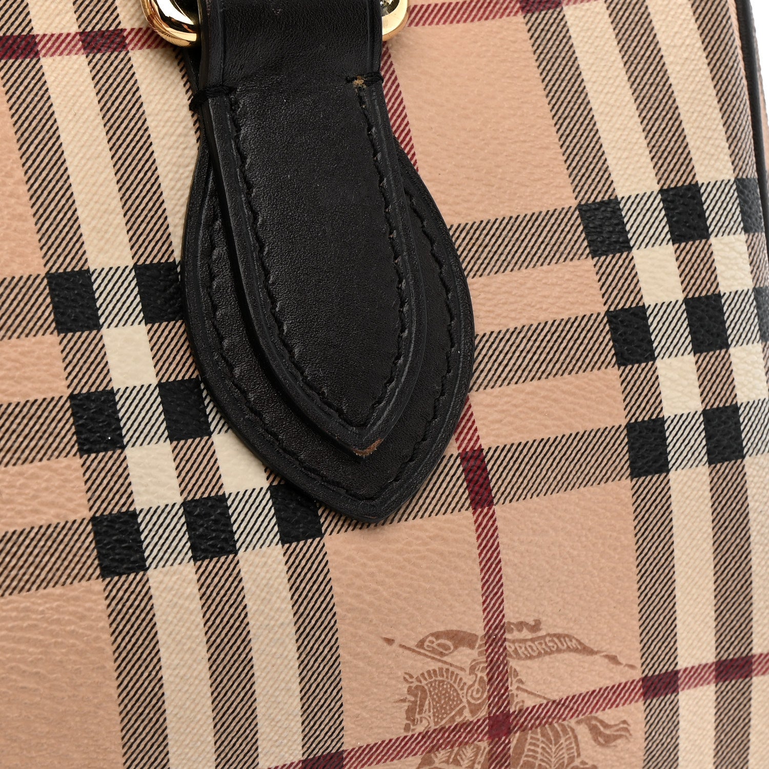 Burberry Haymarket Check Small Chester Bowling Bag Chocolate 13 of 16