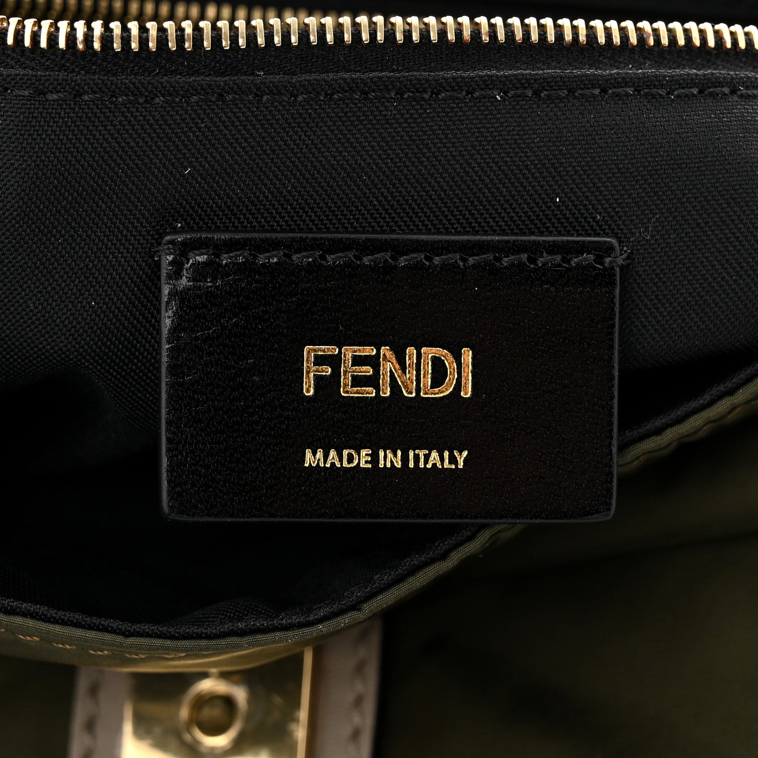 Fendi Nylon Dolmias Vitello Grace FF Puffer Belt Baguette Bag Military Brown Tortora 6 of 13
