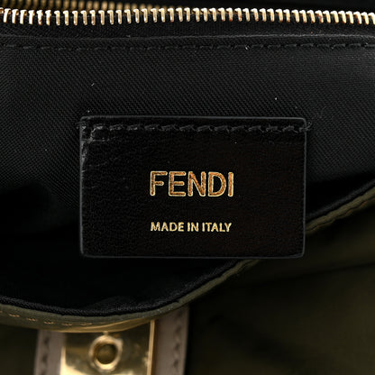 Fendi Nylon Dolmias Vitello Grace FF Puffer Belt Baguette Bag Military Brown Tortora 6 of 13