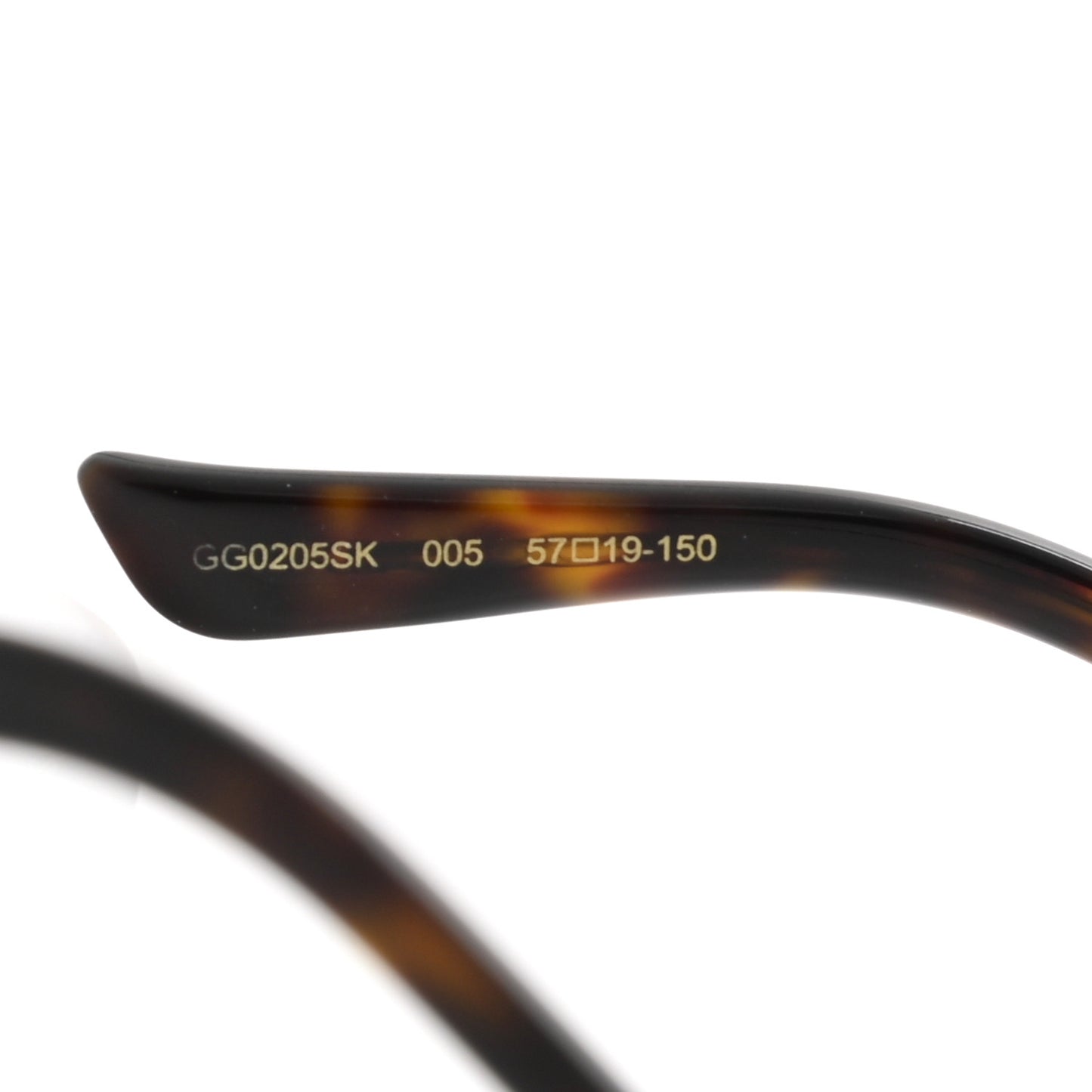 Round Frame Glitter Sunglasses GG0205SK Yellow