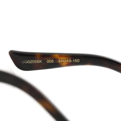 Gucci Round Frame Glitter Sunglasses GG0205SK Yellow 6 of 7