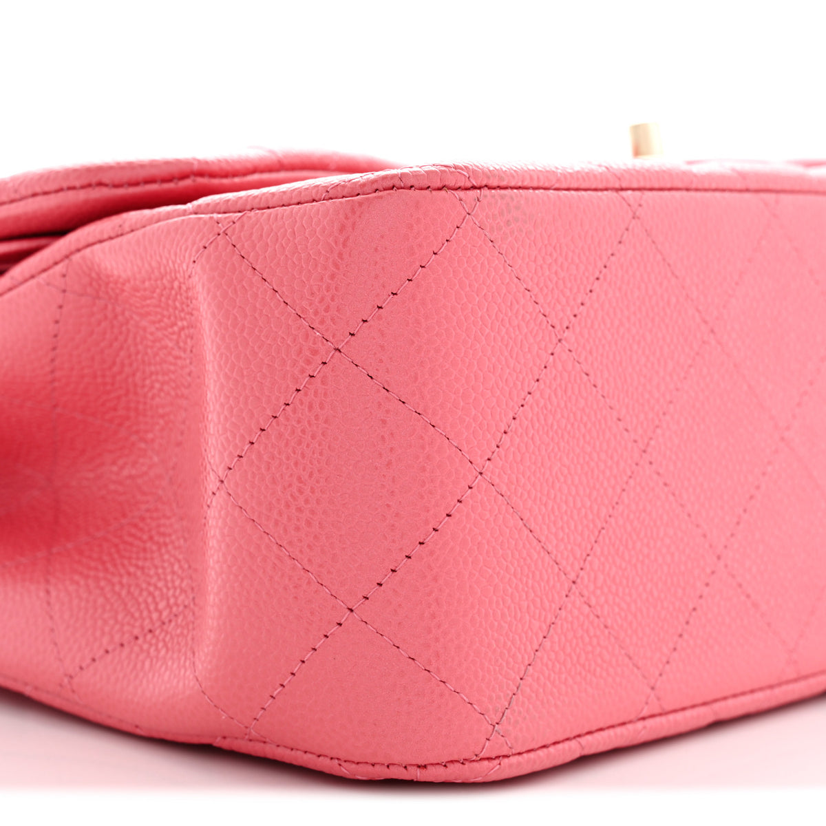 Lambskin Quilted Jumbo Double Flap Pink