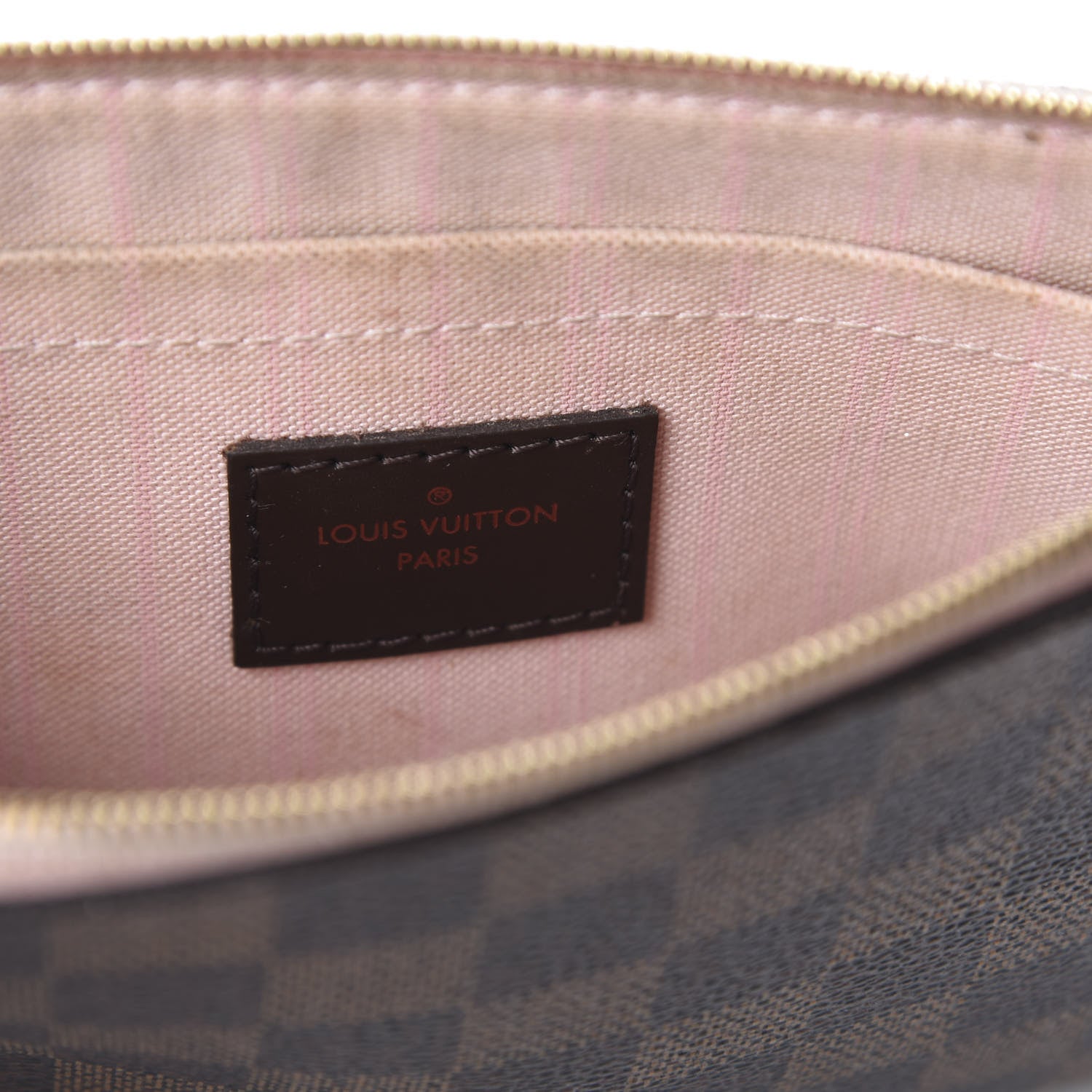 Louis Vuitton Damier Ebene Neverfull MM GM Pochette Rose Ballerine 8 of 10