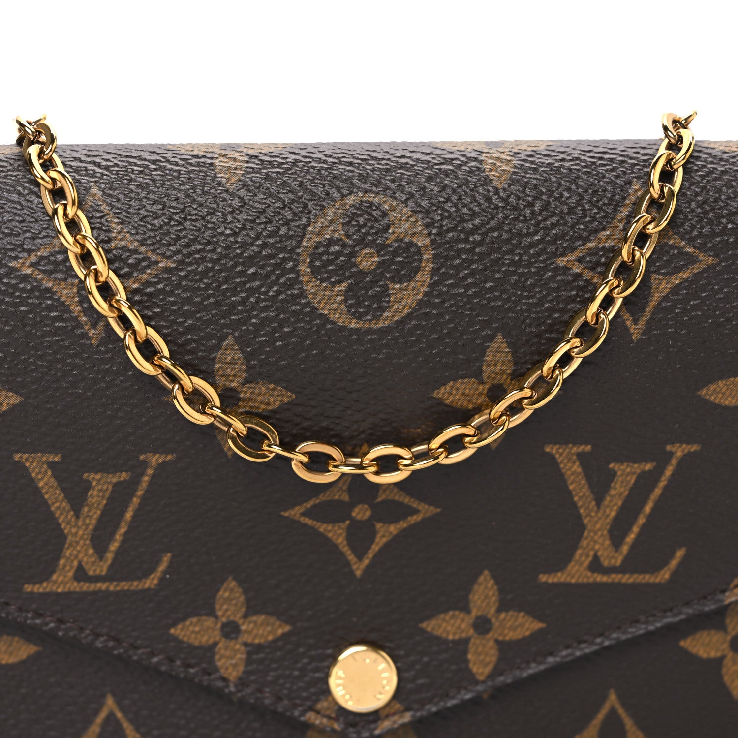 Louis Vuitton Monogram Pochette Felicie Chain Wallet Fuchsia 8 of 10