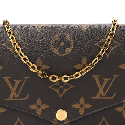 Louis Vuitton Monogram Pochette Felicie Chain Wallet Fuchsia 8 of 10