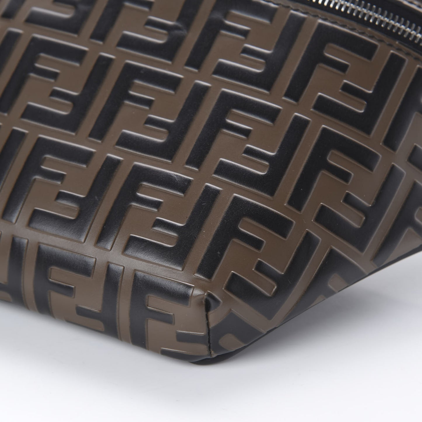 Vitello Century Bi-Color FF 1974 Embossed Belt Bag Maya Black