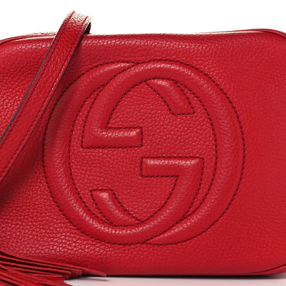 Gucci Pebbled Calfskin Small Soho Disco Bag Vibrant Red 8 of 10