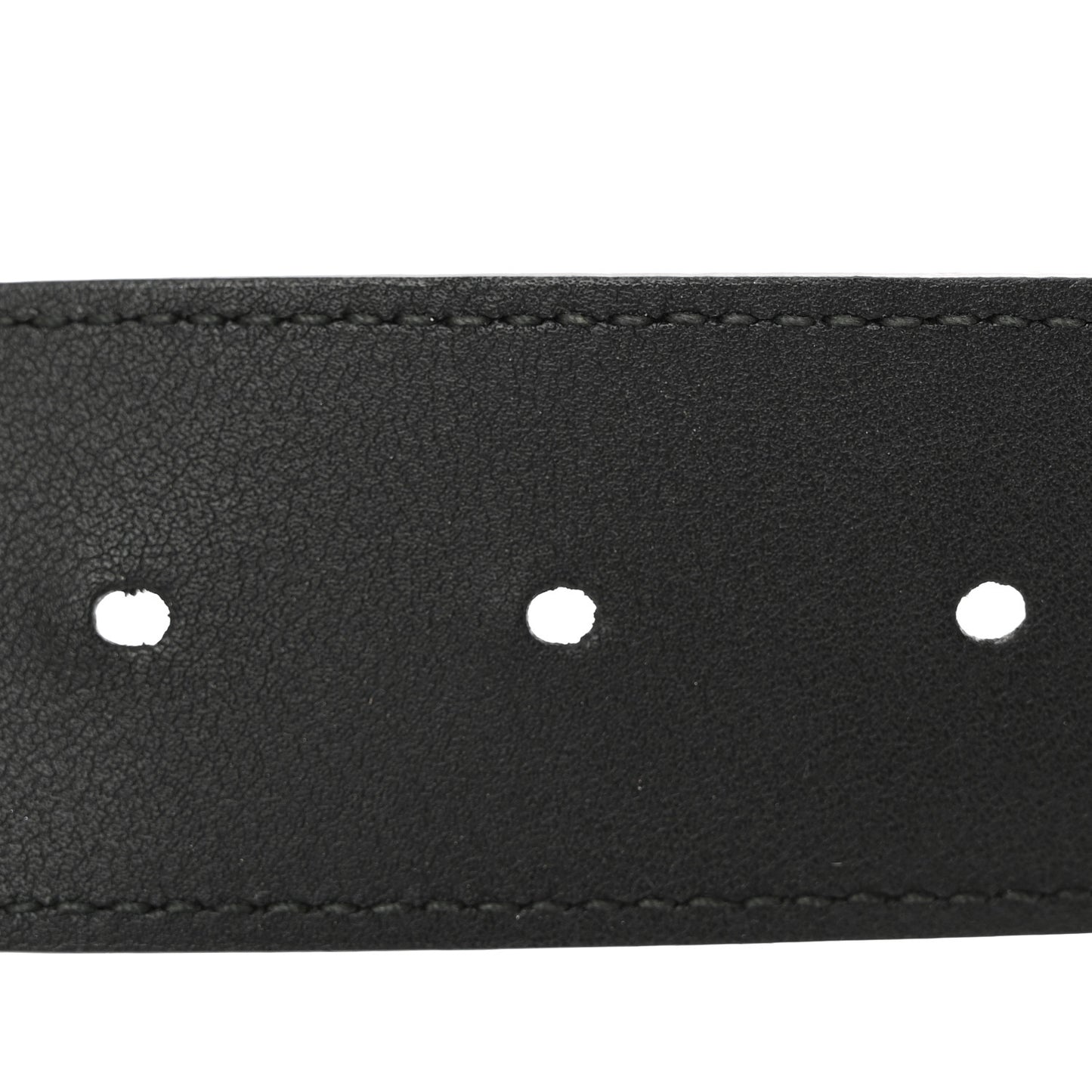 Moon Calfskin Pearl Double G 40mm Belt 90 36 Black Cream