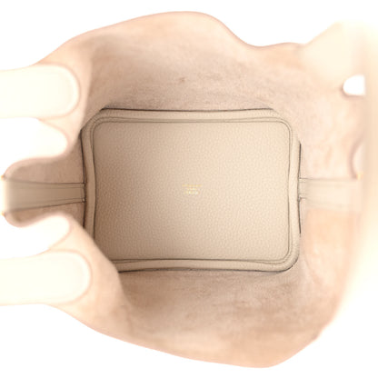 Hermes Taurillon Clemence Picotin Lock 18 PM Beton 5 of 11