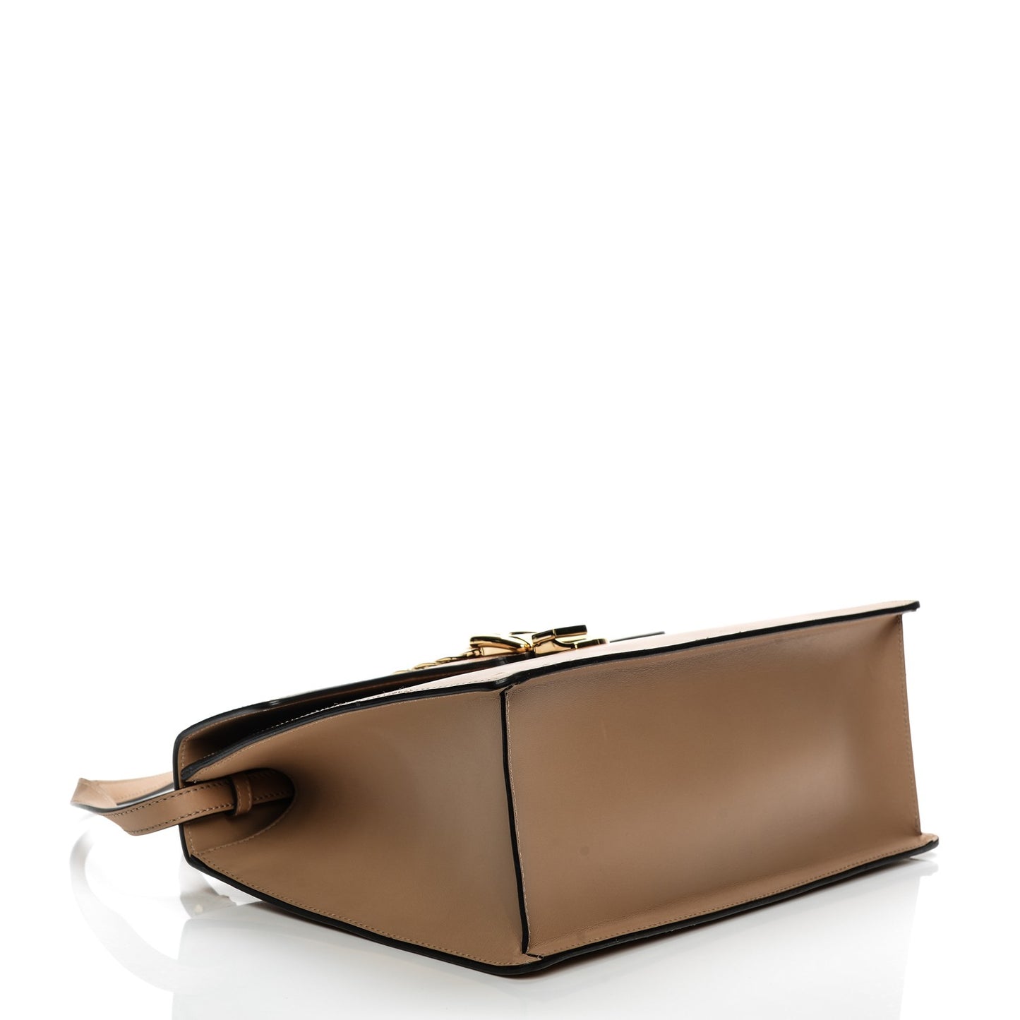 Vitello Fontanella Medium Sylvie Top Handle Bag Camel