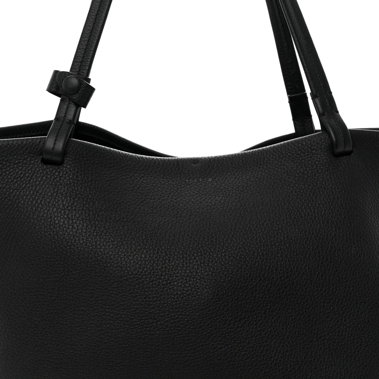 Grained Calfskin Park Tote Three Black