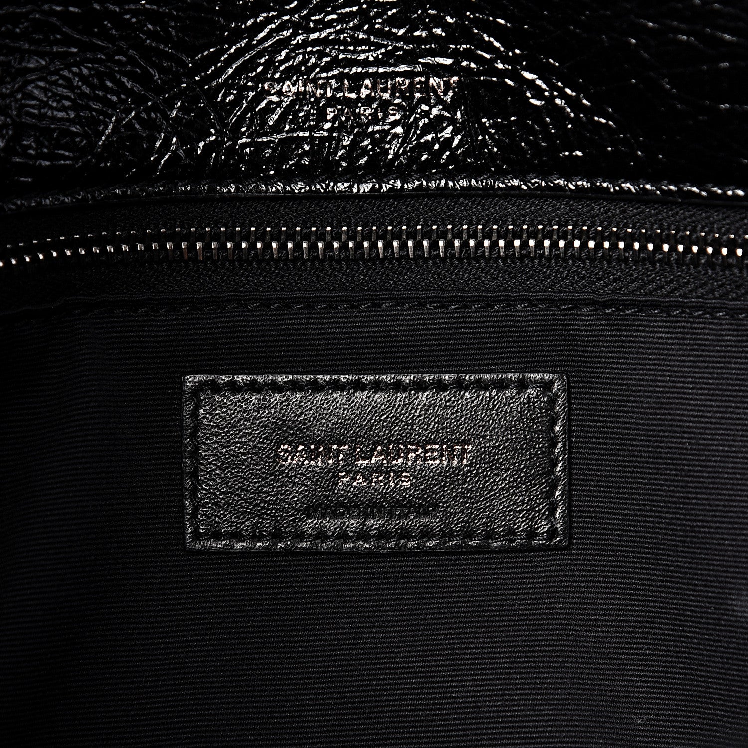 Saint Laurent Crinkled Calfskin Matelasse Monogram Medium Niki Chain Satchel Black 6 of 9