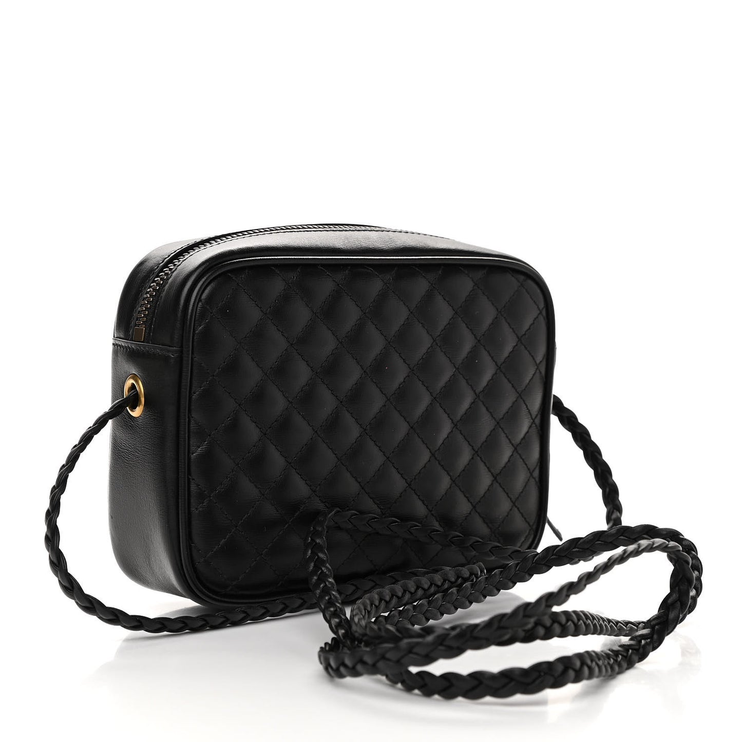 Calfskin Trapuntata Web Mini GG Shoulder Bag Black