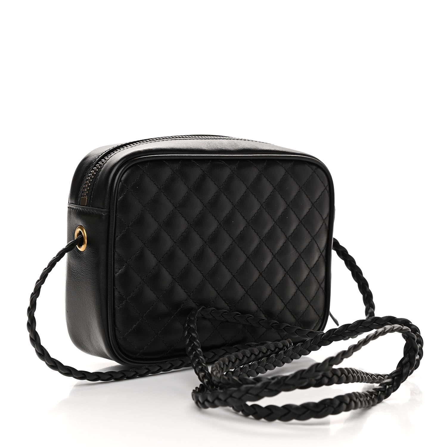 Gucci Calfskin Trapuntata Web Mini GG Shoulder Bag Black 3 of 11