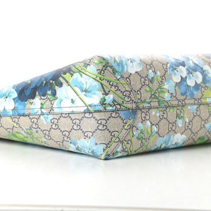 Gucci GG Supreme Monogram Blooms Medium Reversible Tote Beige Blue Navy 11 of 15