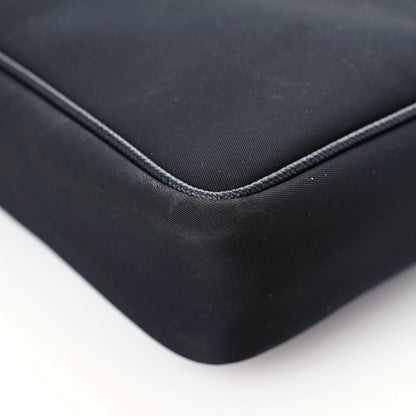 Prada Nylon Flat Messenger Bag Black Yellow 5 of 14