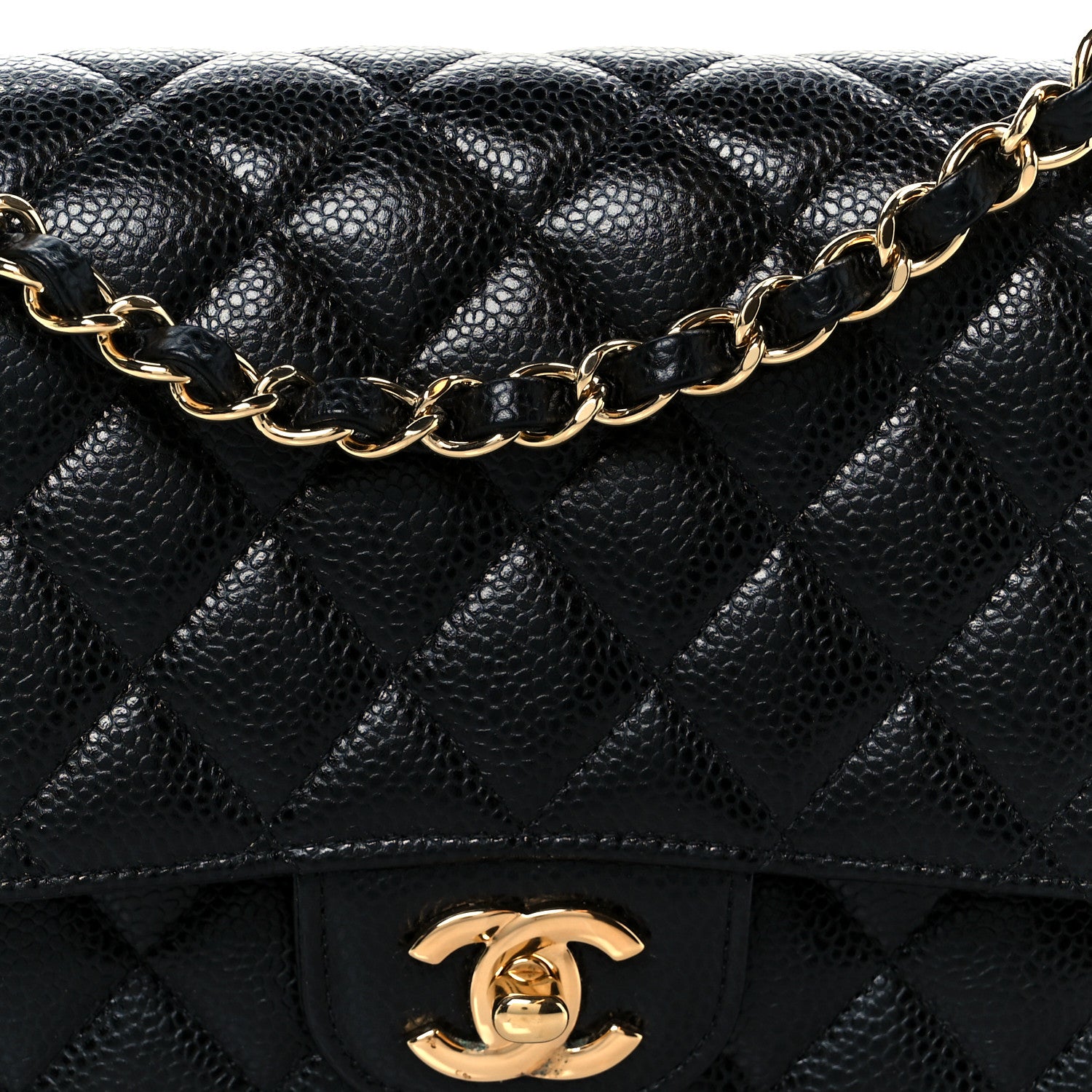 Chanel Caviar Quilted Medium Double Flap Black 9 of 12