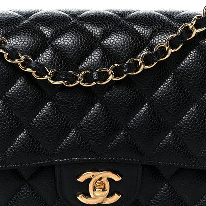 Chanel Caviar Quilted Medium Double Flap Black 9 of 12