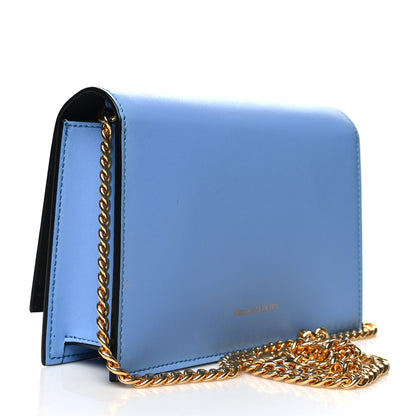 Alexander McQueen Calfskin Mini Skull Chain Crossbody Bag Blue 2 of 8