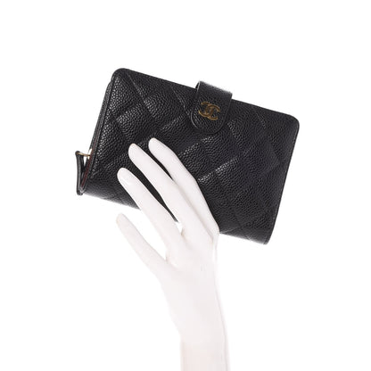 Chanel Caviar Quilted Zipped Pocket Wallet Black 2 of 9