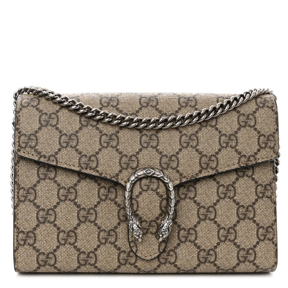 Gucci GG Supreme Monogram Mini Dionysus Chain Wallet Beige Black 1 of 11