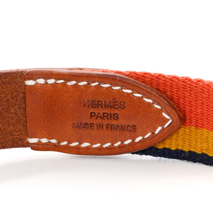 Hermes Toile Natural Bridle Robocar II Dog Collar M Dark Irish 4 of 7