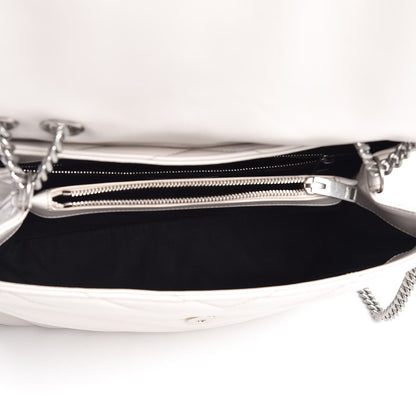 Saint Laurent Calfskin Y Quilted Monogram Medium Loulou Chain Satchel Ivory 5 of 12