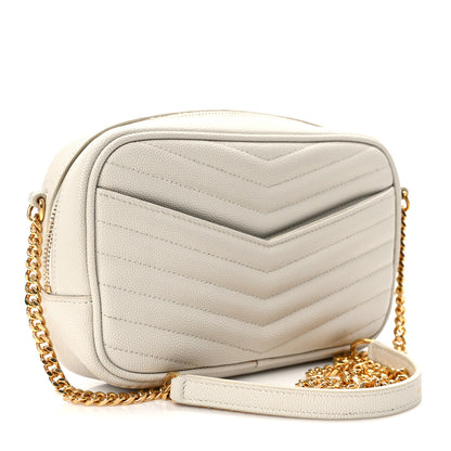 Saint Laurent Grain De Poudre Matelasse Monogram Mini Lou Camera Bag Granite 3 of 11