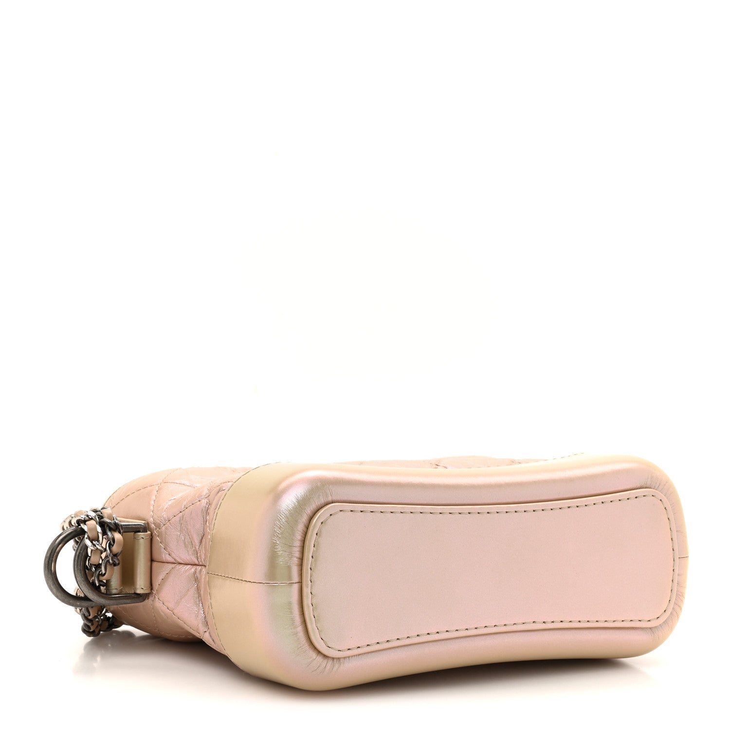 Chanel Iridescent Aged Calfskin Quilted Small Gabrielle Hobo Light Pink 4 of 10