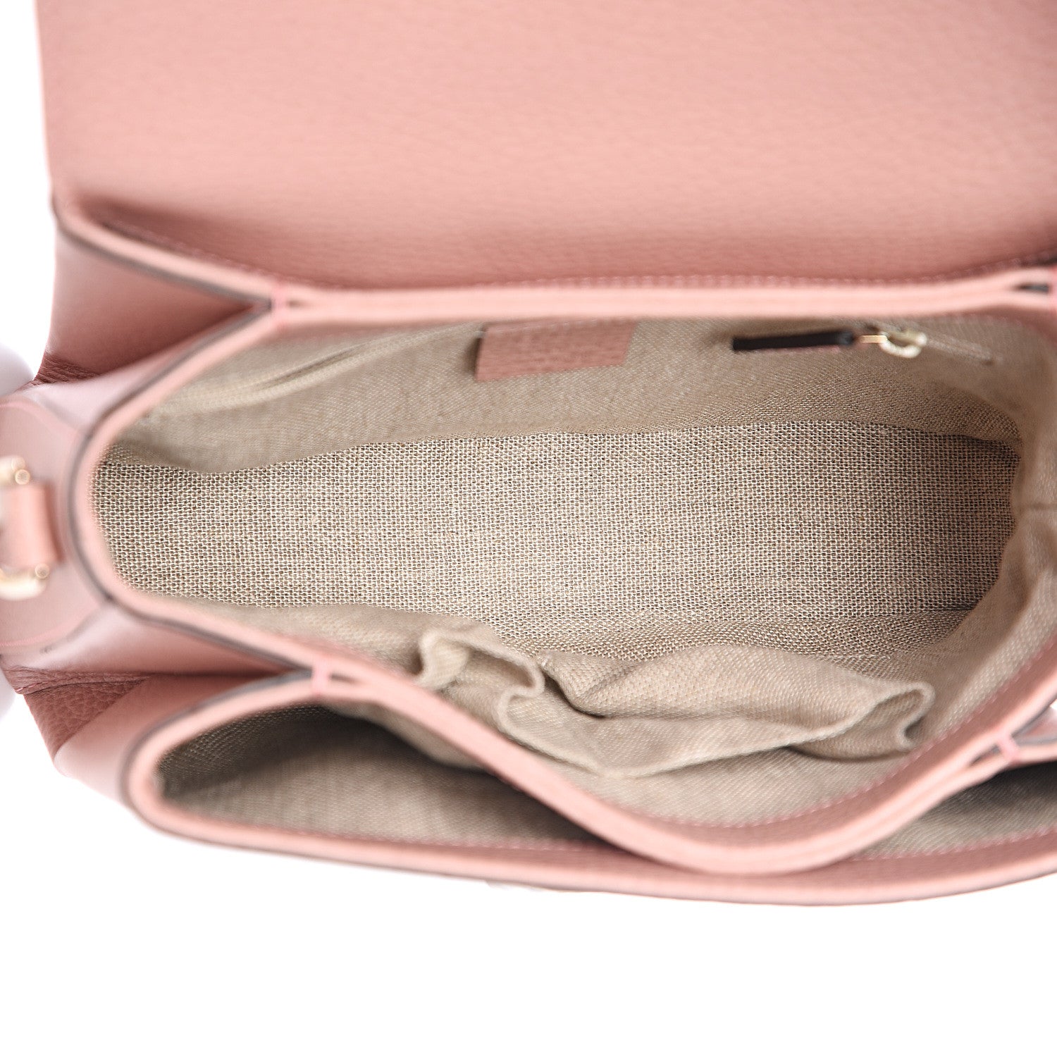 Gucci Dollar Calfskin Interlocking G Top Handle Shoulder Bag Soft Pink 4 of 9