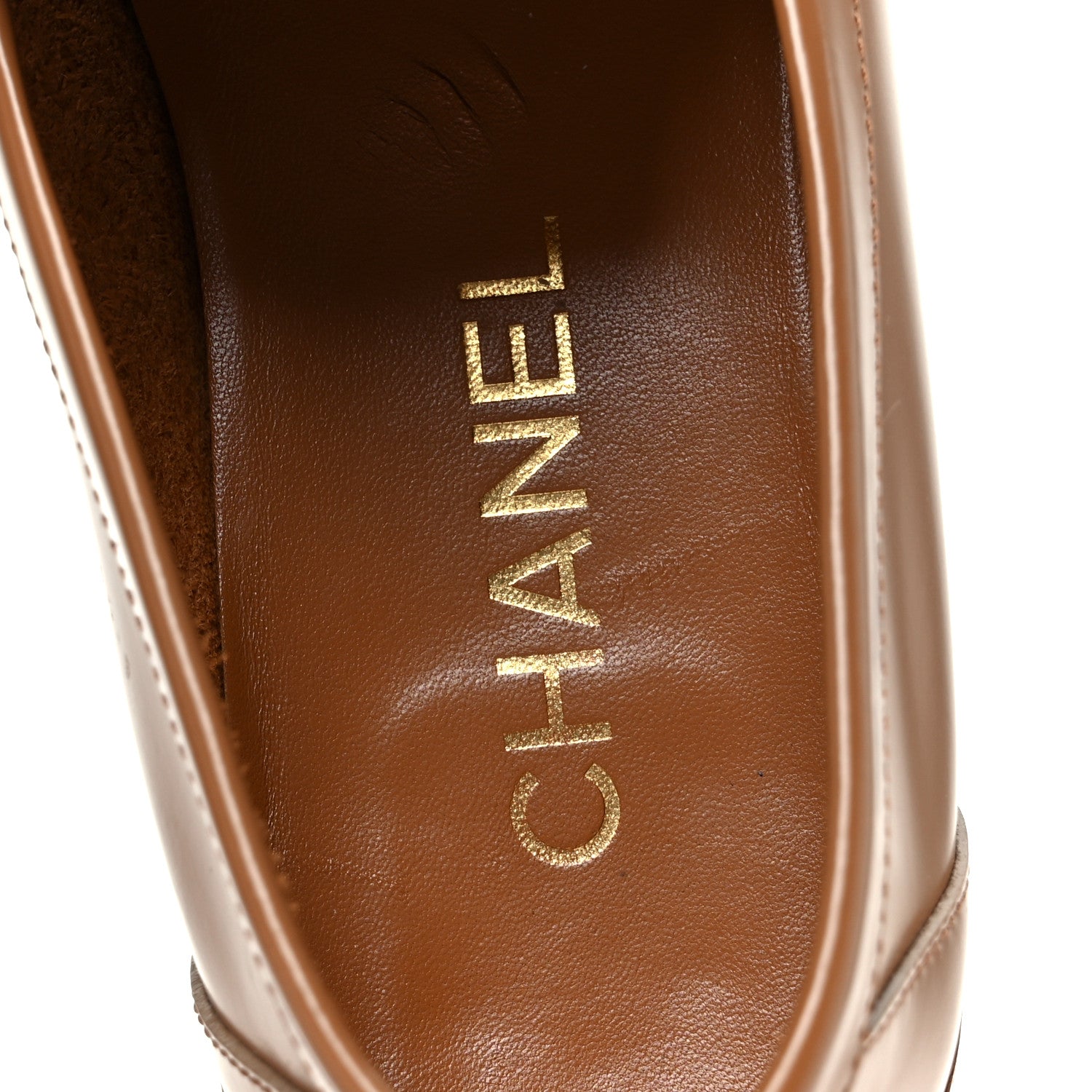 Chanel Calfskin Metal CC Loafers 40 Brown 7 of 8