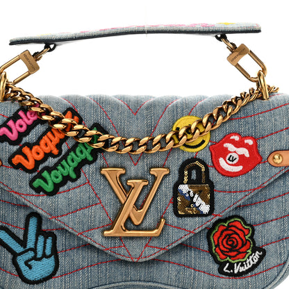 Louis Vuitton Denim New Wave Chain MM Blue 8 of 13